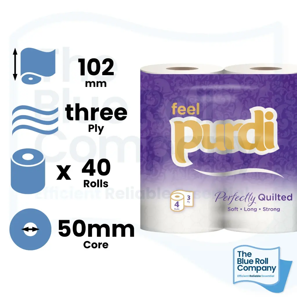 Purdi 3 Ply Luxury Toilet Roll