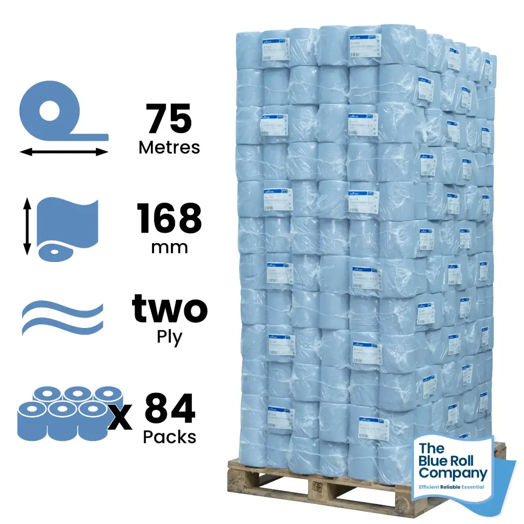 Blue Premium Centrefeed - 75m - Pallet