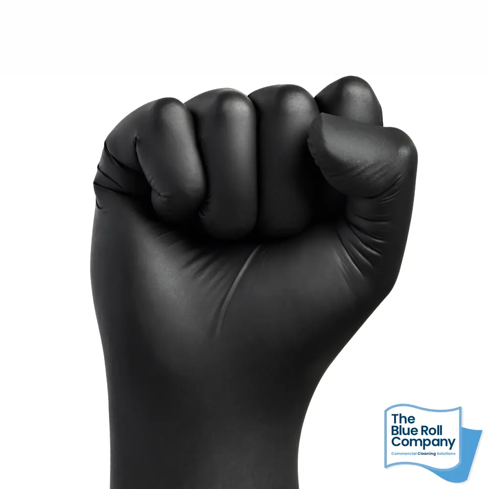 [NITGLOVHD-BLK-SML]  Black Nitrile Gloves - Heavy Duty (Small)