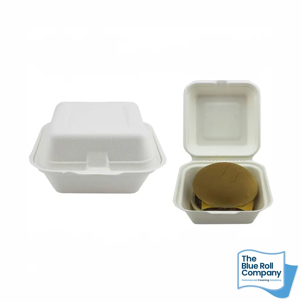 Bagasse Burger Boxes 6″ x 6”