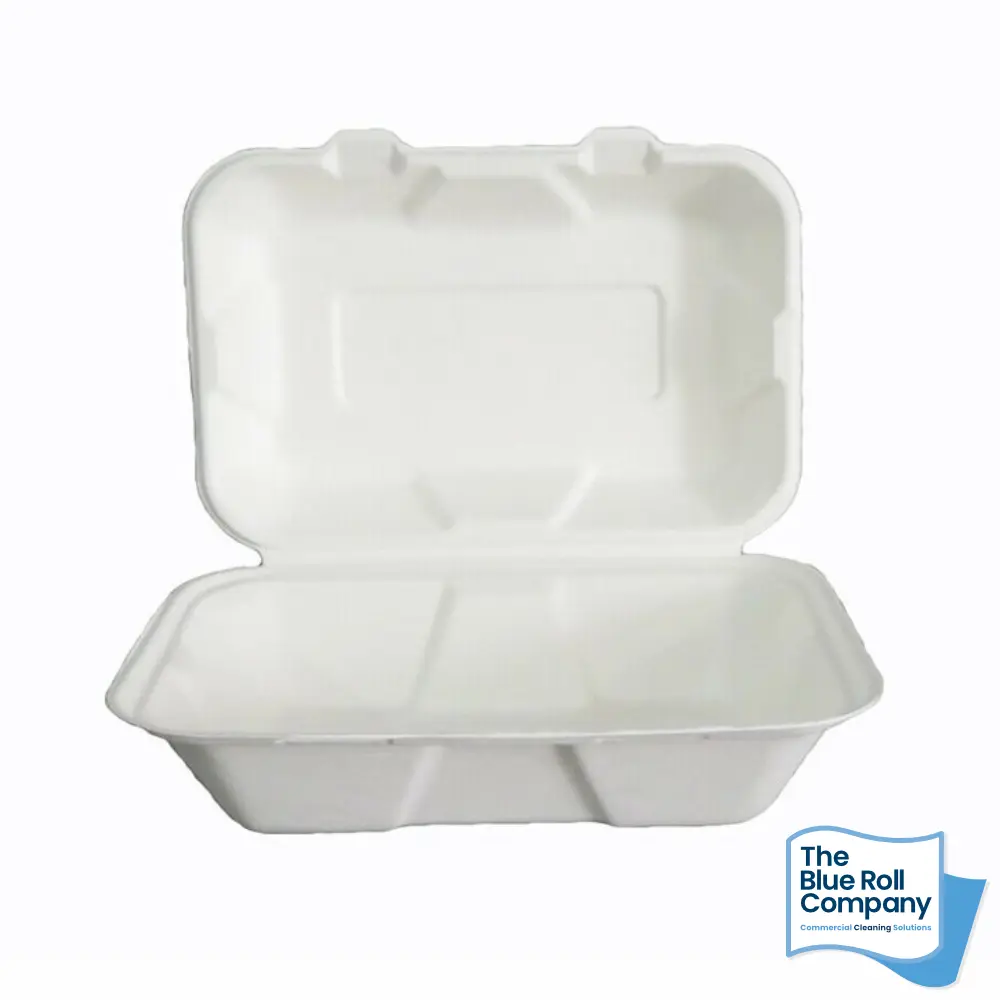 Bagasse 1 Compartment Takeaway Box 9" x 6”