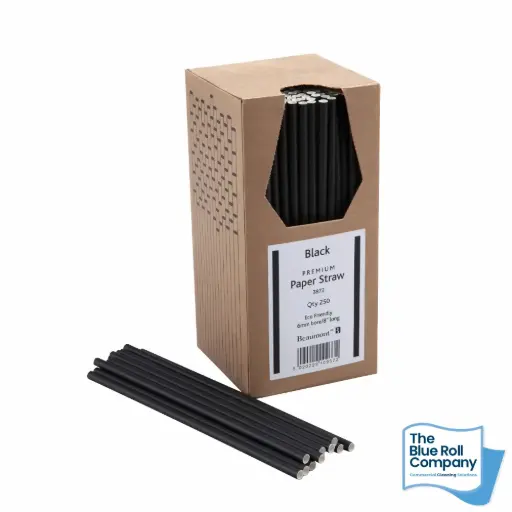 Black Paper Straw - 20cm