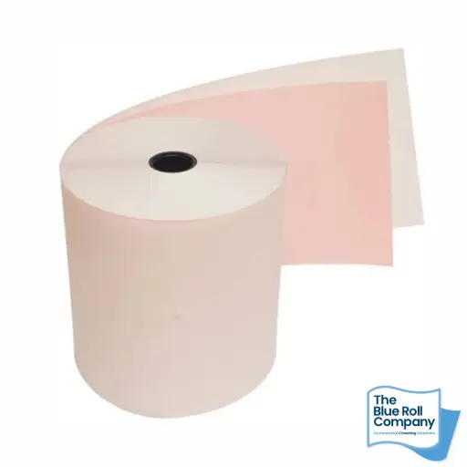 76mm Non Thermal Printer Roll - 2Ply White/Pink
