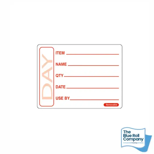 Food Preparation Label: Use By 65x50mm