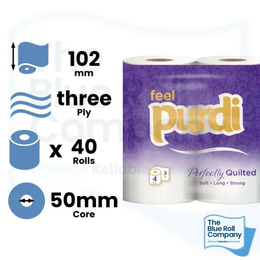 Purdi 3 Ply Luxury Toilet Roll
