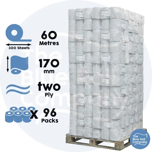 White Premium Centrefeed - 300 Sheet - Pallet